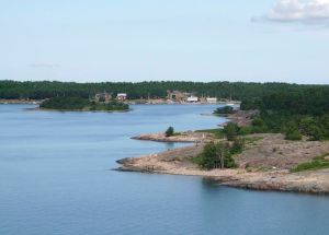 View over southern part of Sottunga, in the Aland Islands.